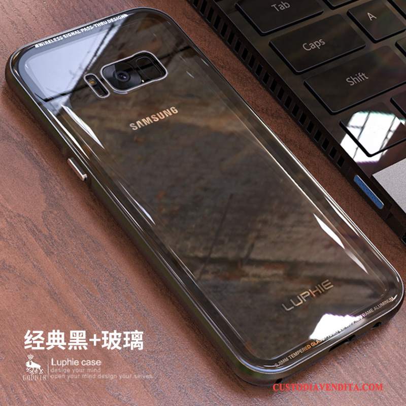 Custodia Samsung Galaxy S8 Creativo Nero Telaio, Cover Samsung Galaxy S8 Protezione Metallotelefono