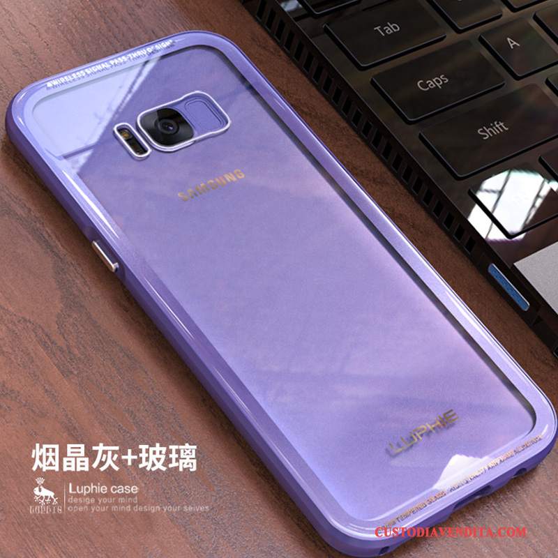 Custodia Samsung Galaxy S8 Creativo Nero Telaio, Cover Samsung Galaxy S8 Protezione Metallotelefono