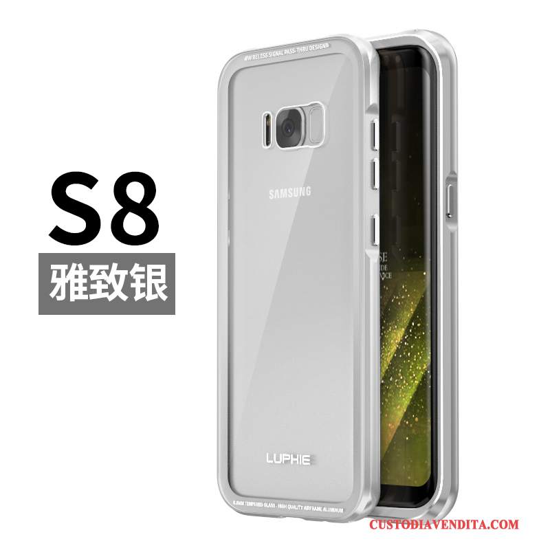 Custodia Samsung Galaxy S8 Creativo Nero Telaio, Cover Samsung Galaxy S8 Protezione Metallotelefono