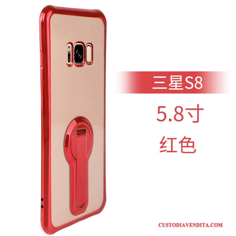 Custodia Samsung Galaxy S8 Creativo Oro Trasparente, Cover Samsung Galaxy S8 Protezione Morbido Tendenza