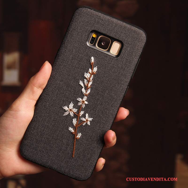 Custodia Samsung Galaxy S8 Creativo Ricamo Tutto Incluso, Cover Samsung Galaxy S8 Protezione Nerotelefono