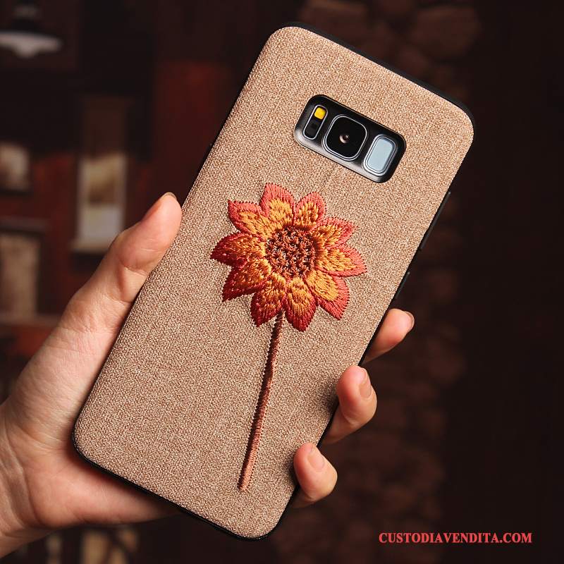 Custodia Samsung Galaxy S8 Creativo Ricamo Tutto Incluso, Cover Samsung Galaxy S8 Protezione Nerotelefono