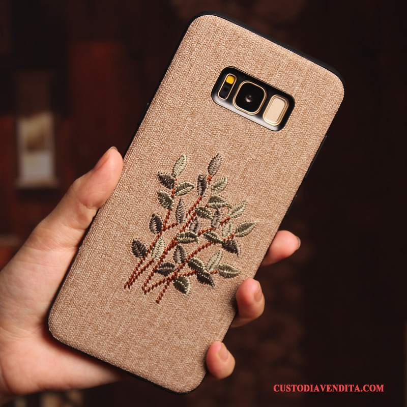 Custodia Samsung Galaxy S8 Creativo Ricamo Tutto Incluso, Cover Samsung Galaxy S8 Protezione Nerotelefono