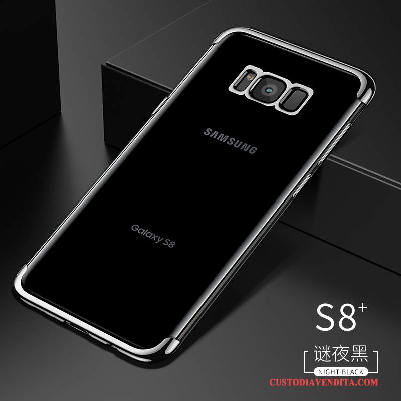 Custodia Samsung Galaxy S8+ Creativo Tutto Incluso Tendenza, Cover Samsung Galaxy S8+ Silicone Trasparente Nero