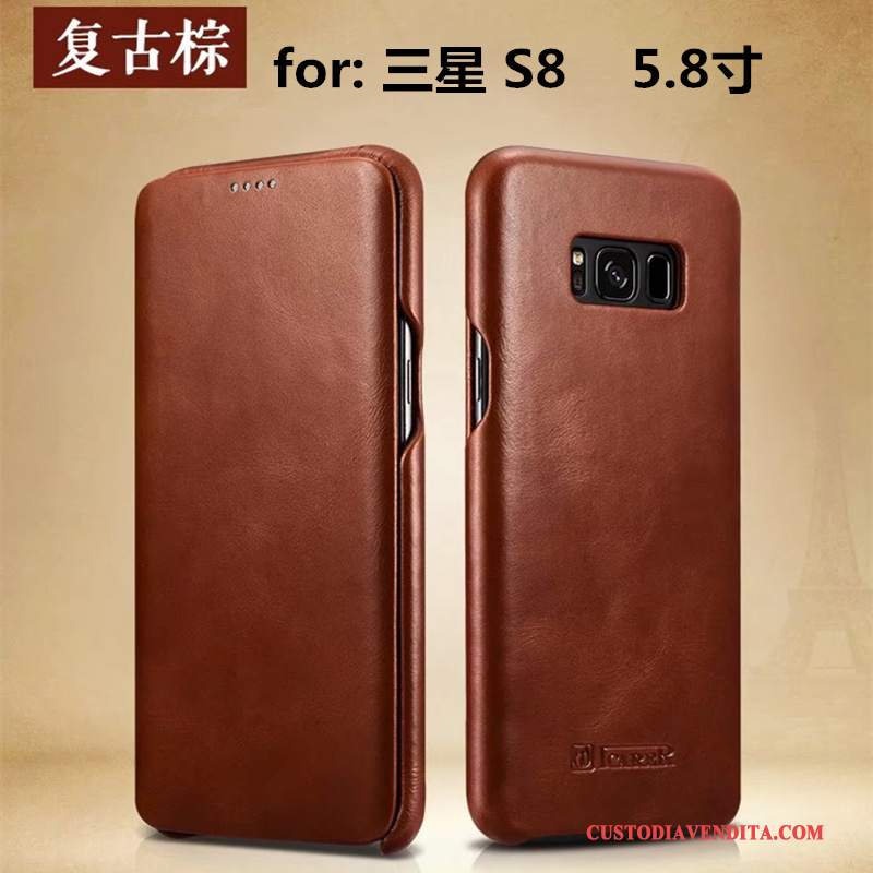 Custodia Samsung Galaxy S8 Folio Magliatelefono, Cover Samsung Galaxy S8 Pelle