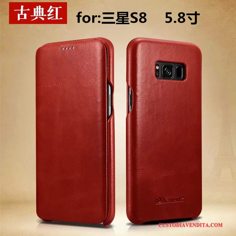 Custodia Samsung Galaxy S8 Folio Magliatelefono, Cover Samsung Galaxy S8 Pelle