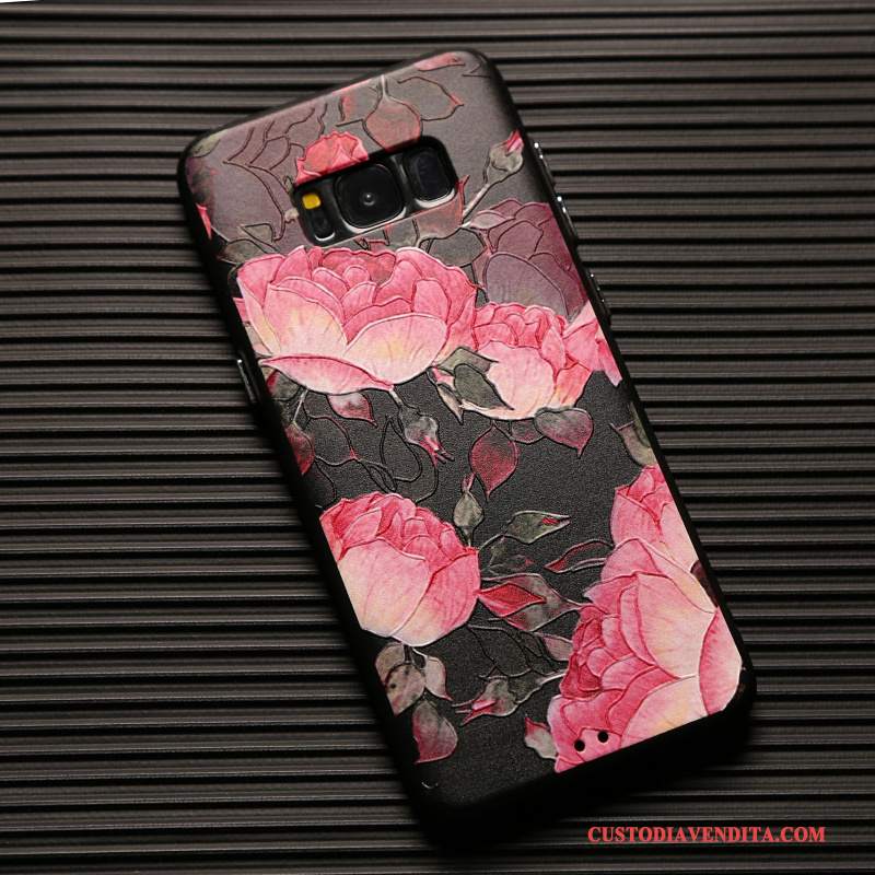 Custodia Samsung Galaxy S8+ Goffratura Fiori Ornamenti Appesi, Cover Samsung Galaxy S8+ Silicone Cachitelefono