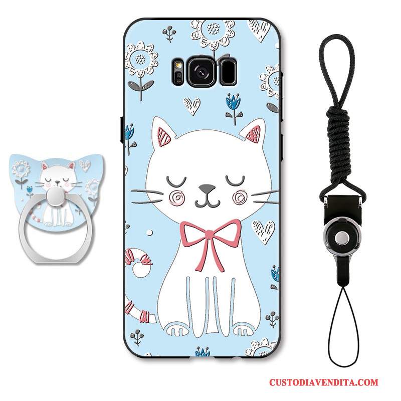 Custodia Samsung Galaxy S8+ Goffratura Gattino Bello, Cover Samsung Galaxy S8+ Cartone Animato Ornamenti Appesi Anti-caduta