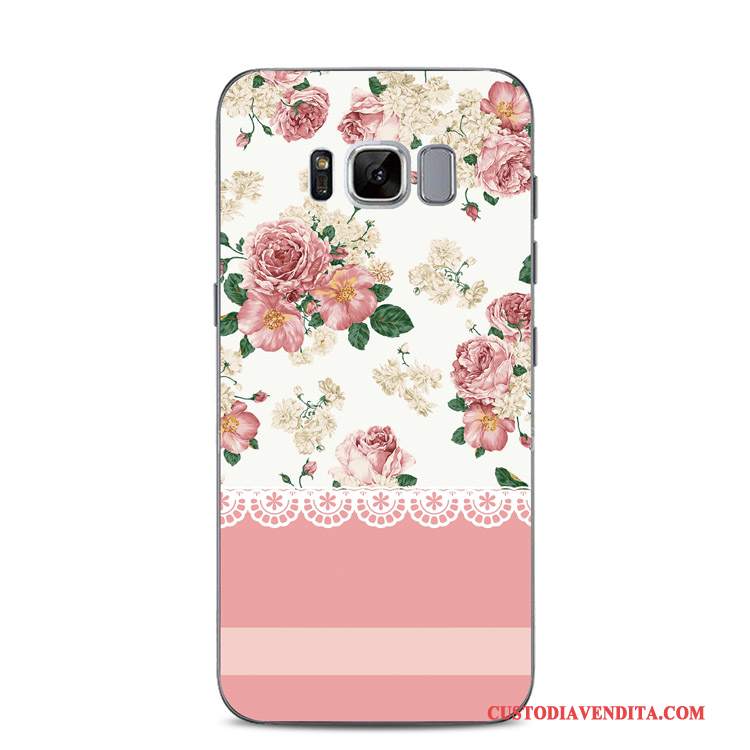 Custodia Samsung Galaxy S8+ Goffratura Pizzo Supporto, Cover Samsung Galaxy S8+ Silicone Chiaro Fresco