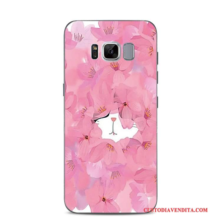 Custodia Samsung Galaxy S8+ Goffratura Pizzo Supporto, Cover Samsung Galaxy S8+ Silicone Chiaro Fresco