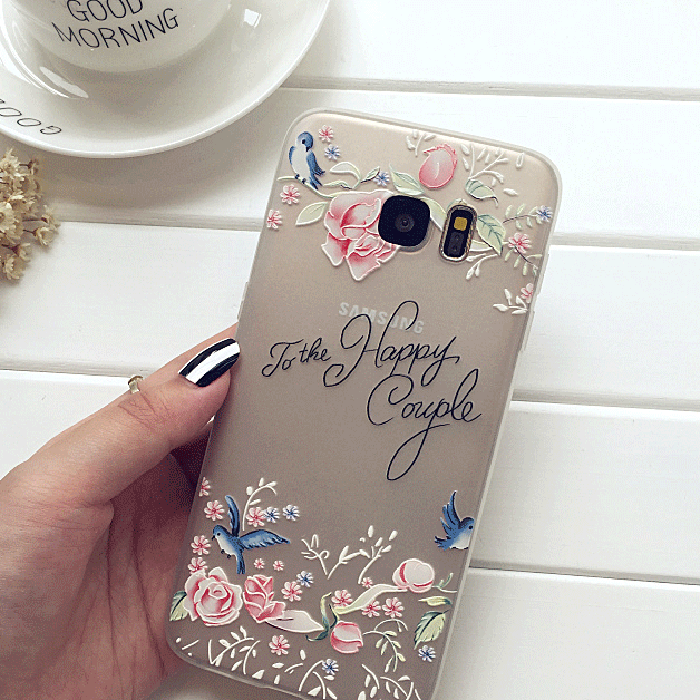 Custodia Samsung Galaxy S8 Goffratura Rosa Morbido, Cover Samsung Galaxy S8 Fresco Sottile