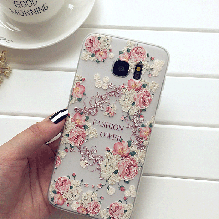 Custodia Samsung Galaxy S8 Goffratura Rosa Morbido, Cover Samsung Galaxy S8 Fresco Sottile