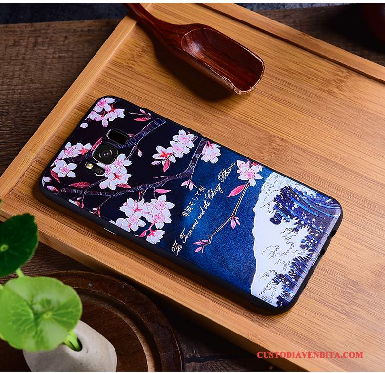 Custodia Samsung Galaxy S8+ Goffratura Telefono Di Personalità, Cover Samsung Galaxy S8+ Vintage Tutto Incluso Anti-caduta