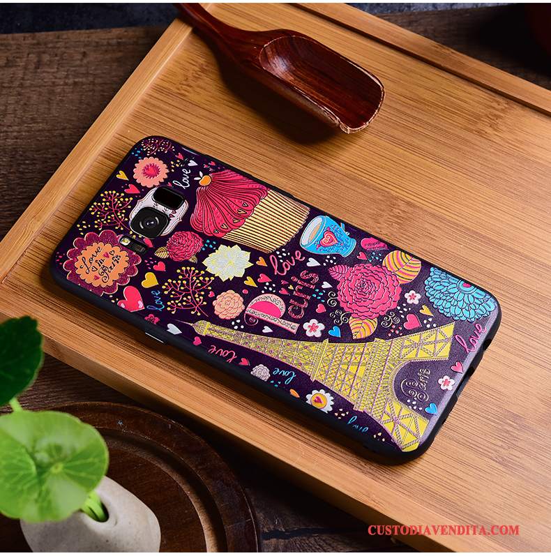 Custodia Samsung Galaxy S8+ Goffratura Telefono Di Personalità, Cover Samsung Galaxy S8+ Vintage Tutto Incluso Anti-caduta