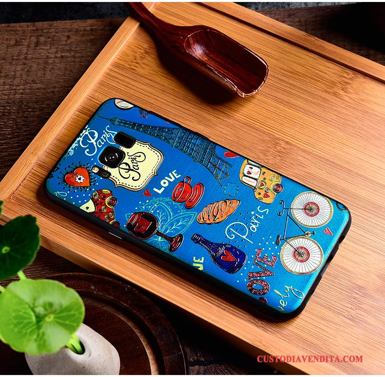 Custodia Samsung Galaxy S8+ Goffratura Telefono Di Personalità, Cover Samsung Galaxy S8+ Vintage Tutto Incluso Anti-caduta