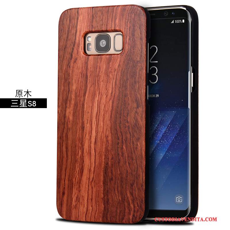 Custodia Samsung Galaxy S8 Legno Massello Anti-caduta Difficile, Cover Samsung Galaxy S8 Protezione Telefono Scultura