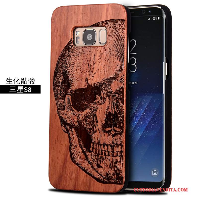 Custodia Samsung Galaxy S8 Legno Massello Anti-caduta Difficile, Cover Samsung Galaxy S8 Protezione Telefono Scultura