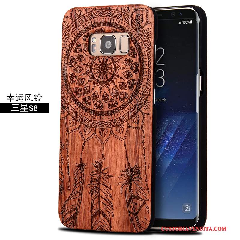 Custodia Samsung Galaxy S8 Legno Massello Anti-caduta Difficile, Cover Samsung Galaxy S8 Protezione Telefono Scultura