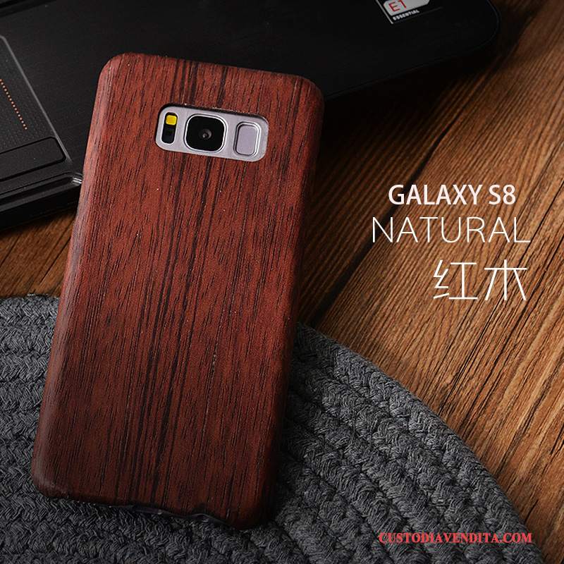 Custodia Samsung Galaxy S8 Legno Massello Regalo Sottile, Cover Samsung Galaxy S8 Protezione Legnotelefono