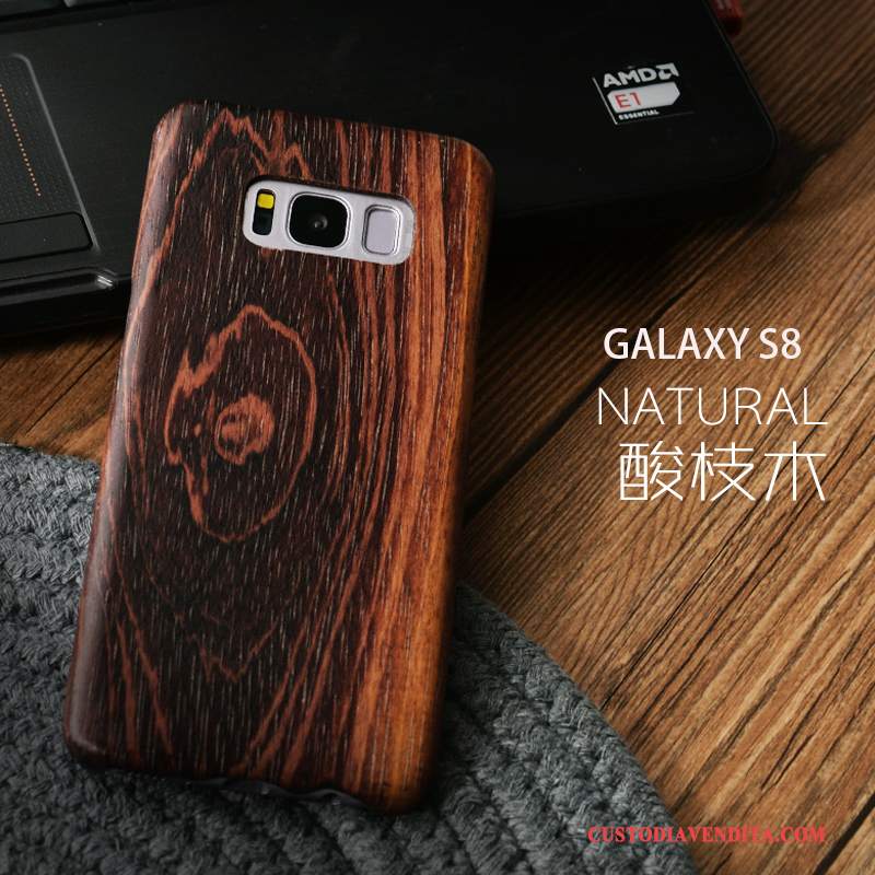 Custodia Samsung Galaxy S8 Legno Massello Regalo Sottile, Cover Samsung Galaxy S8 Protezione Legnotelefono