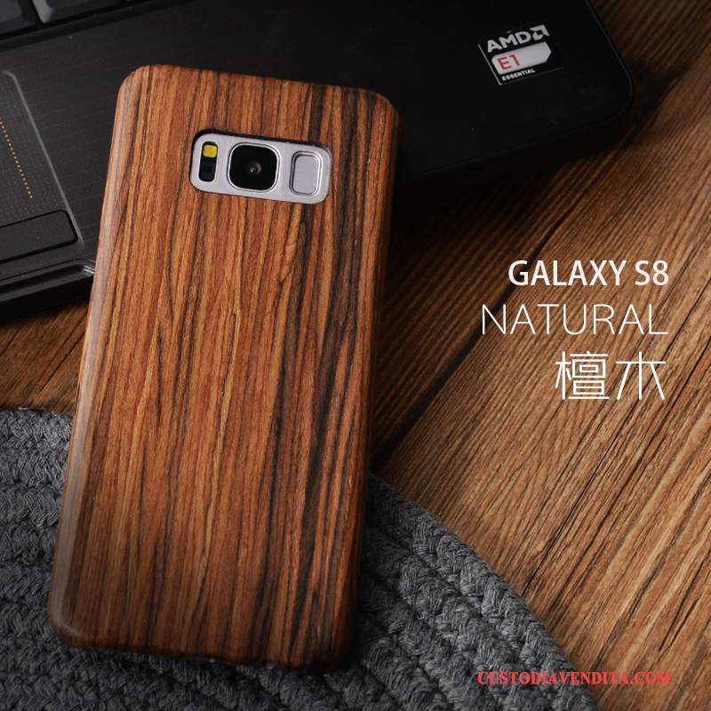 Custodia Samsung Galaxy S8 Legno Massello Regalo Sottile, Cover Samsung Galaxy S8 Protezione Legnotelefono