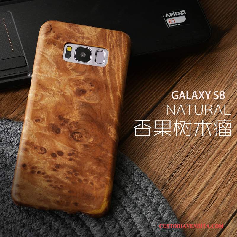 Custodia Samsung Galaxy S8 Legno Massello Regalo Sottile, Cover Samsung Galaxy S8 Protezione Legnotelefono