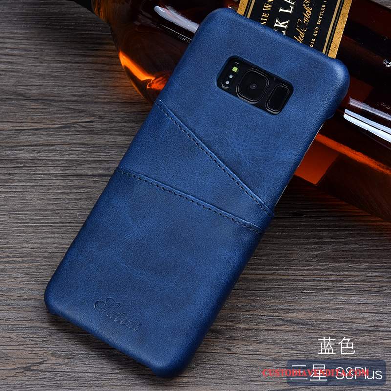 Custodia Samsung Galaxy S8+ Moda Carta Affari, Cover Samsung Galaxy S8+ Pelle Arancione Tendenza