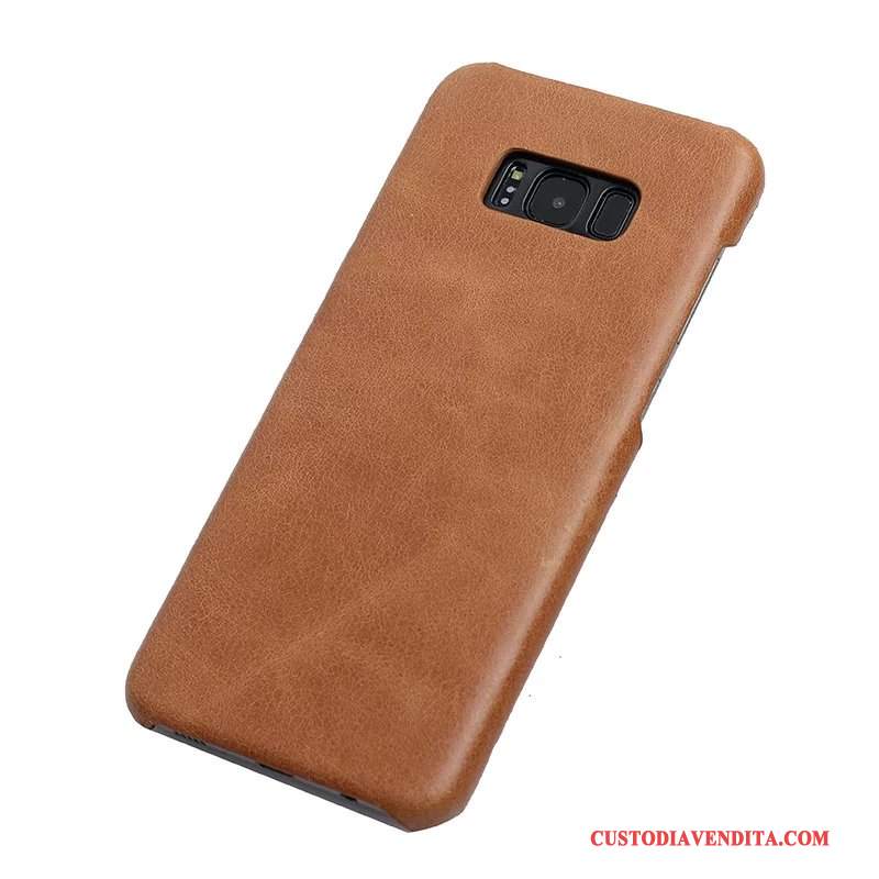 Custodia Samsung Galaxy S8+ Pelle Anti-cadutatelefono, Cover Samsung Galaxy S8+ Protezione Mucca Nero