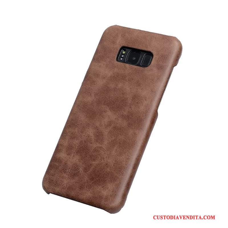 Custodia Samsung Galaxy S8+ Pelle Anti-cadutatelefono, Cover Samsung Galaxy S8+ Protezione Mucca Nero