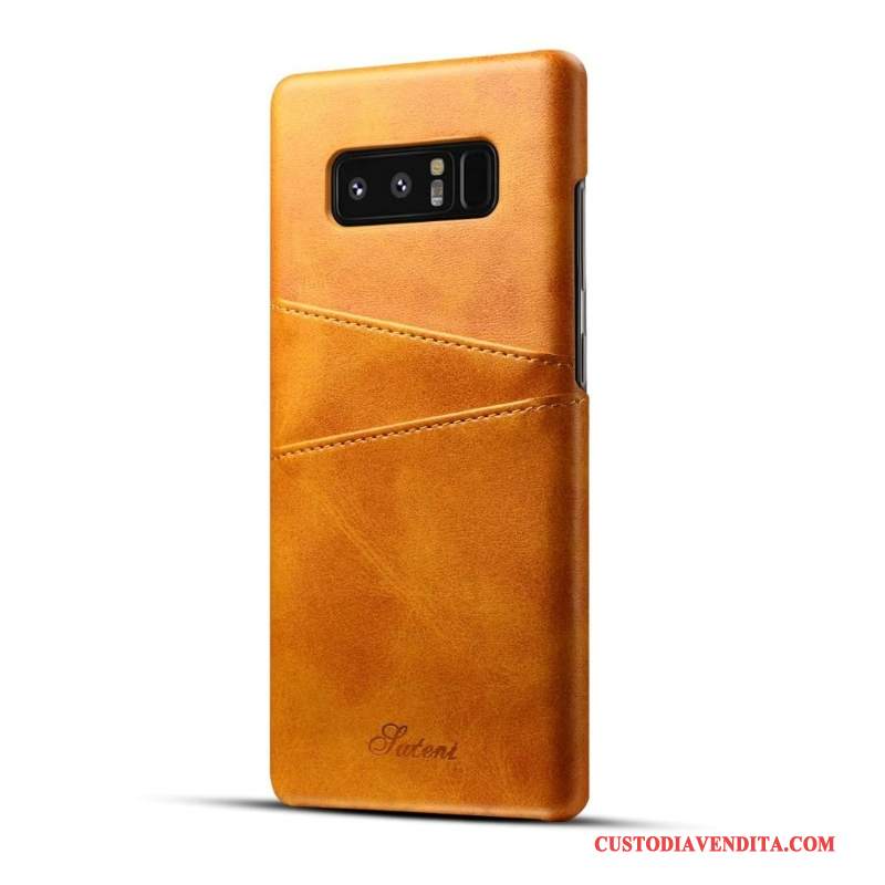 Custodia Samsung Galaxy S8+ Pelle Arancione Di Personalità, Cover Samsung Galaxy S8+ Protezione Belli Affari