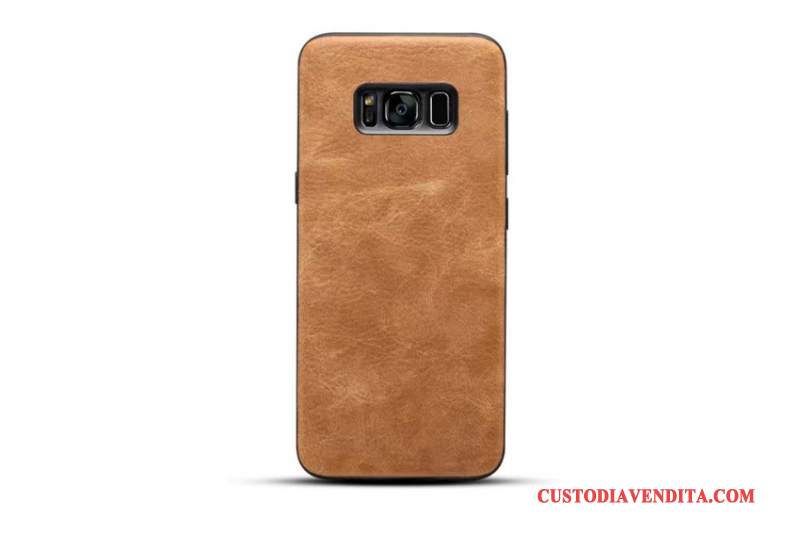 Custodia Samsung Galaxy S8 Pelle Giallo Modello, Cover Samsung Galaxy S8 Protezione Morbidotelefono