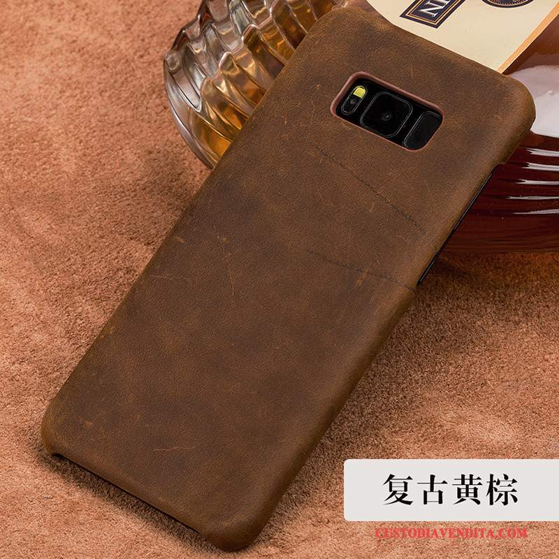 Custodia Samsung Galaxy S8+ Pelle High End Lusso, Cover Samsung Galaxy S8+ Moda Tendenzatelefono