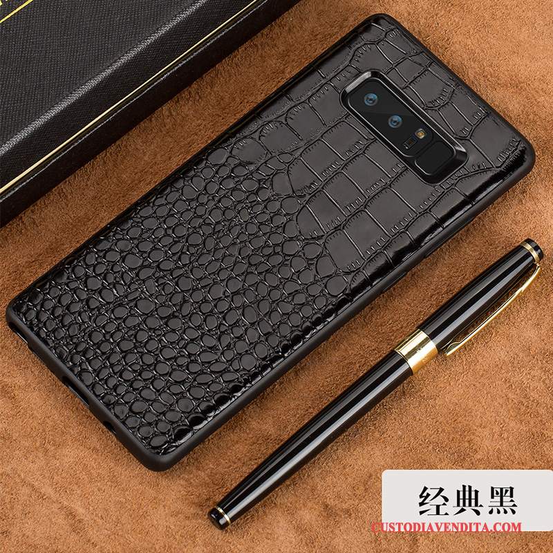 Custodia Samsung Galaxy S8 Pelle Nero Sottile, Cover Samsung Galaxy S8 Creativo Telefono Affari