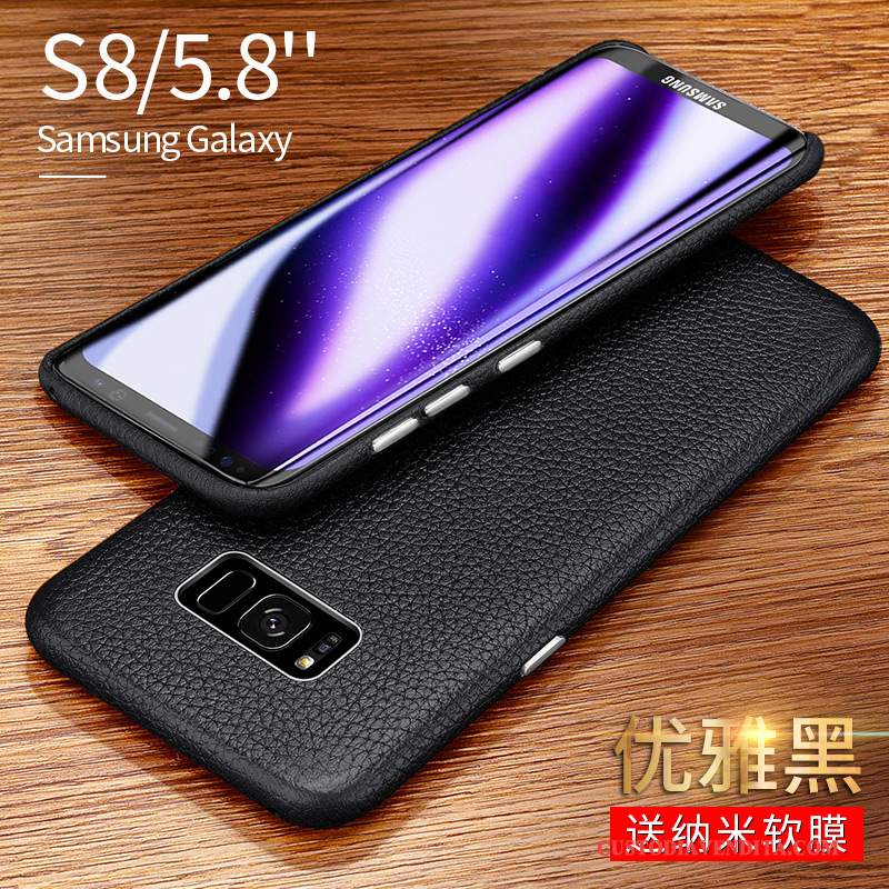 Custodia Samsung Galaxy S8 Pelle Telefono Anti-caduta, Cover Samsung Galaxy S8 Nuovo Nero