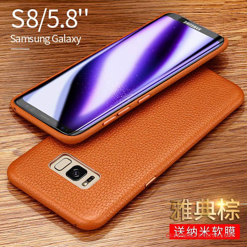 Custodia Samsung Galaxy S8 Pelle Telefono Anti-caduta, Cover Samsung Galaxy S8 Nuovo Nero