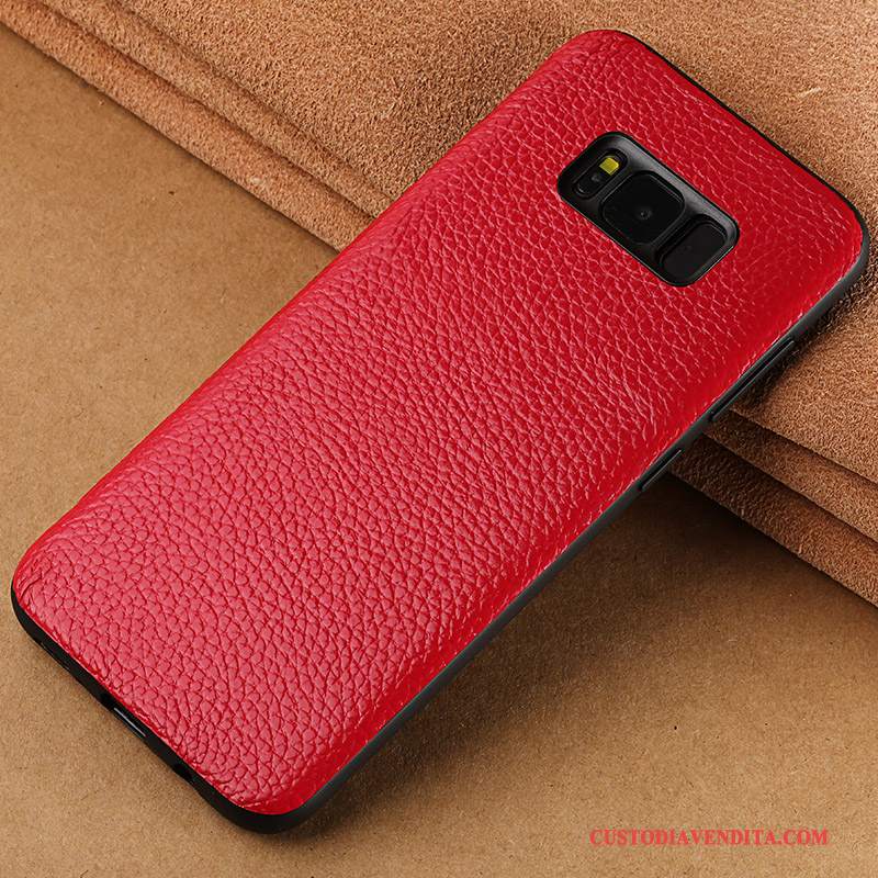 Custodia Samsung Galaxy S8+ Pelle Telefono Tutto Incluso, Cover Samsung Galaxy S8+ Protezione Di Personalità Rosso