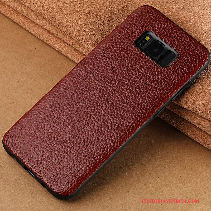 Custodia Samsung Galaxy S8+ Pelle Telefono Tutto Incluso, Cover Samsung Galaxy S8+ Protezione Di Personalità Rosso