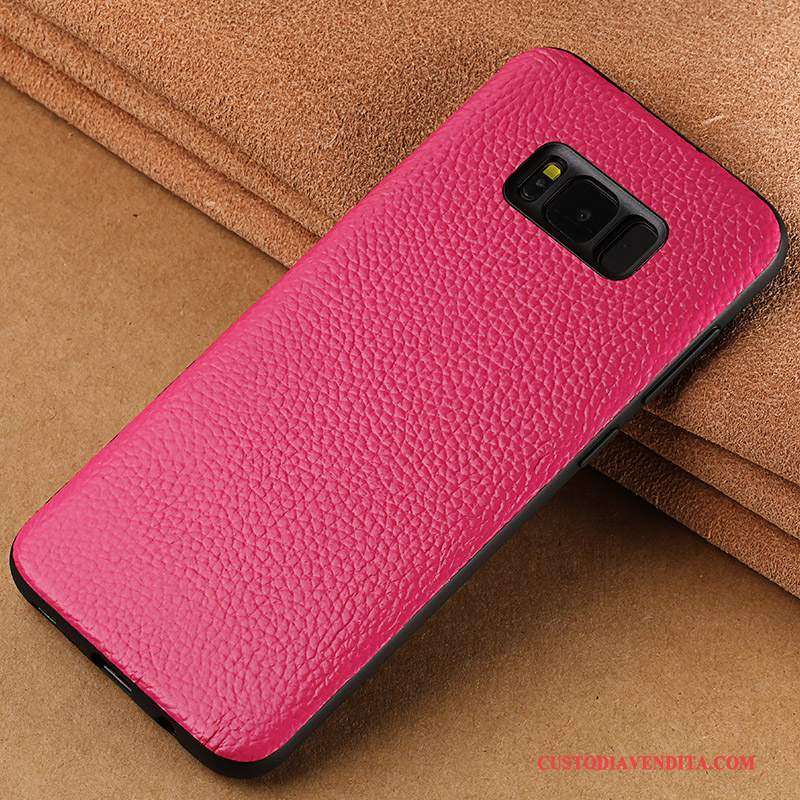 Custodia Samsung Galaxy S8+ Pelle Telefono Tutto Incluso, Cover Samsung Galaxy S8+ Protezione Di Personalità Rosso