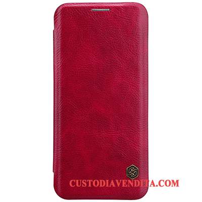 Custodia Samsung Galaxy S8+ Protezione Affari Oro, Cover Samsung Galaxy S8+ Pelle Vino Rosso