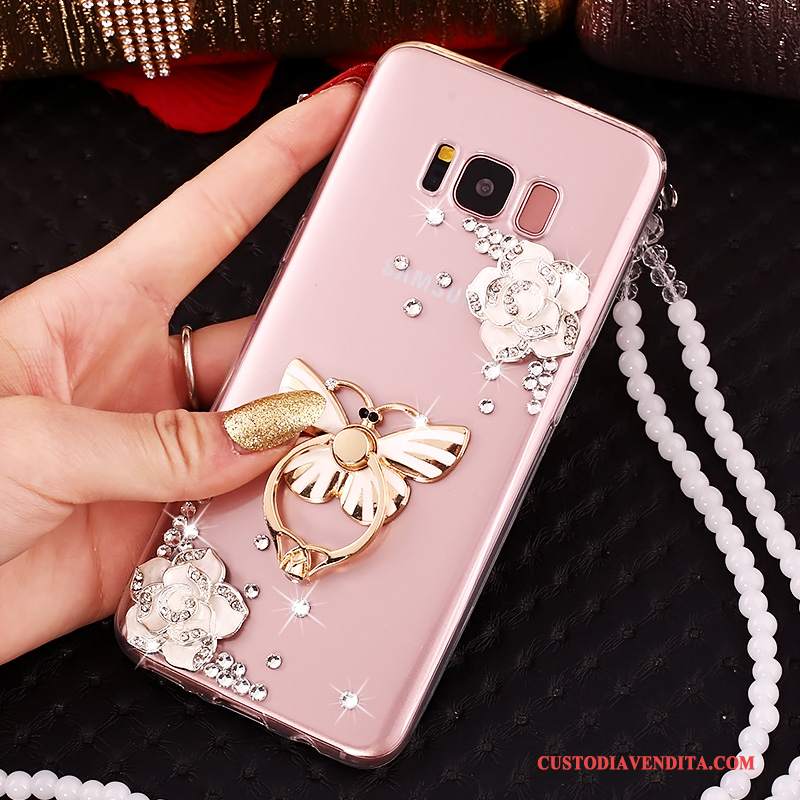 Custodia Samsung Galaxy S8+ Protezione Anti-caduta Rosa, Cover Samsung Galaxy S8+ Strass Telefono