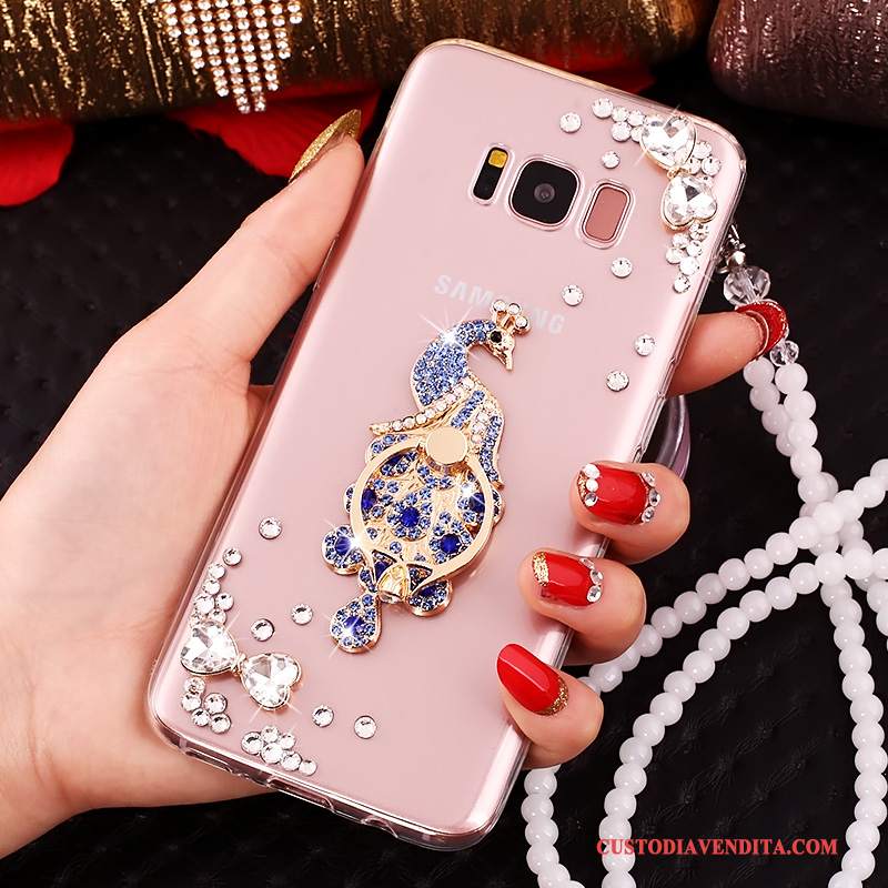 Custodia Samsung Galaxy S8+ Protezione Anti-caduta Rosa, Cover Samsung Galaxy S8+ Strass Telefono