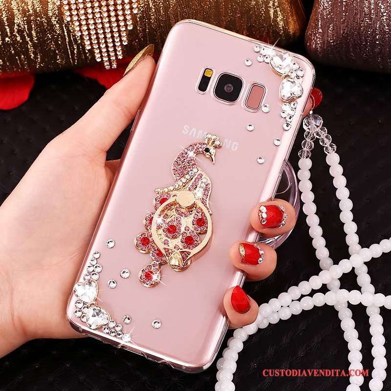 Custodia Samsung Galaxy S8+ Protezione Anti-caduta Rosa, Cover Samsung Galaxy S8+ Strass Telefono