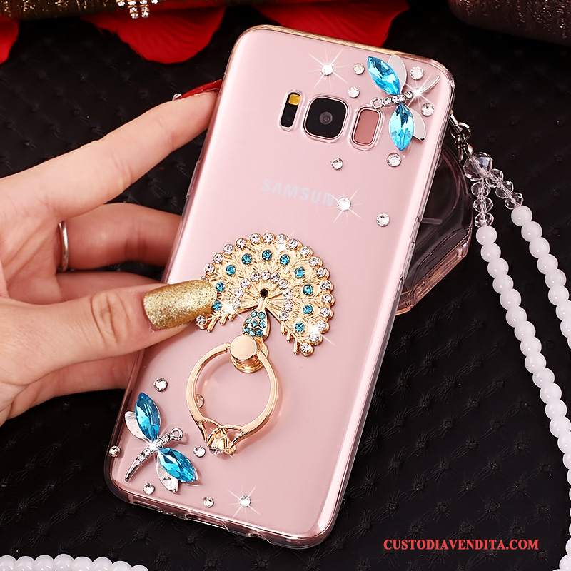 Custodia Samsung Galaxy S8+ Protezione Anti-caduta Rosa, Cover Samsung Galaxy S8+ Strass Telefono