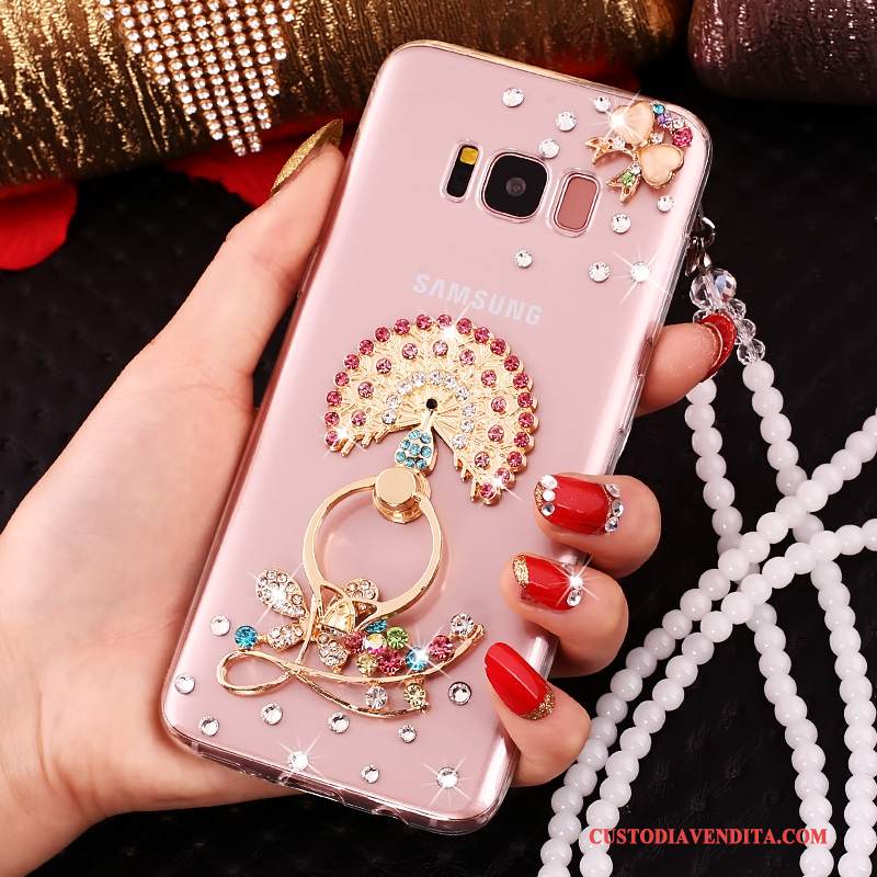 Custodia Samsung Galaxy S8+ Protezione Anti-caduta Rosa, Cover Samsung Galaxy S8+ Strass Telefono