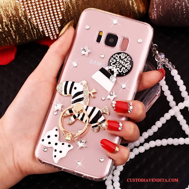 Custodia Samsung Galaxy S8+ Protezione Anti-caduta Rosa, Cover Samsung Galaxy S8+ Strass Telefono