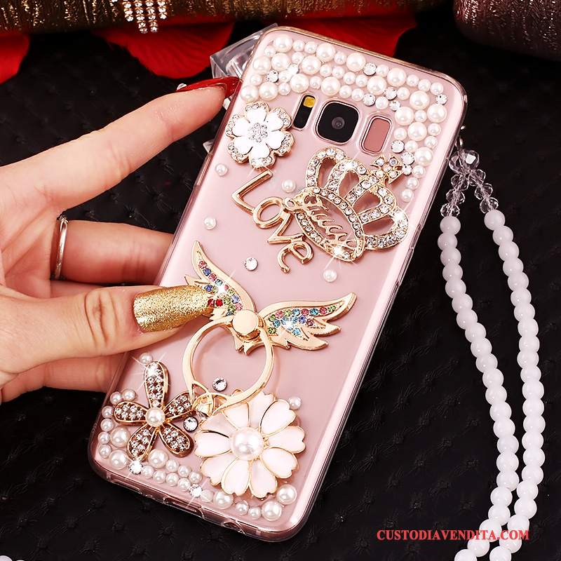 Custodia Samsung Galaxy S8+ Protezione Anti-caduta Rosa, Cover Samsung Galaxy S8+ Strass Telefono