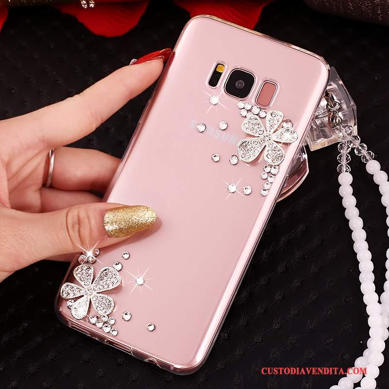 Custodia Samsung Galaxy S8+ Protezione Anti-caduta Rosa, Cover Samsung Galaxy S8+ Strass Telefono