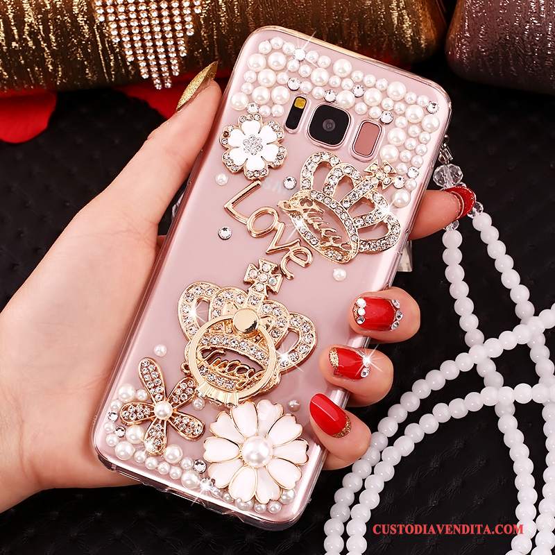 Custodia Samsung Galaxy S8+ Protezione Anti-caduta Rosa, Cover Samsung Galaxy S8+ Strass Telefono