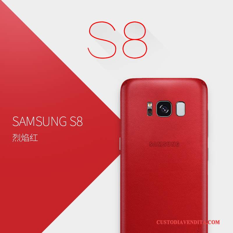 Custodia Samsung Galaxy S8 Protezione Giallo Tutto Incluso, Cover Samsung Galaxy S8 Pelle Arancione Sottile