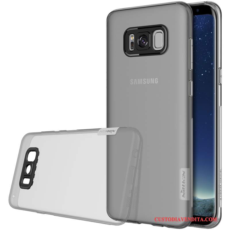 Custodia Samsung Galaxy S8+ Protezione Oro Morbido, Cover Samsung Galaxy S8+ Trasparente